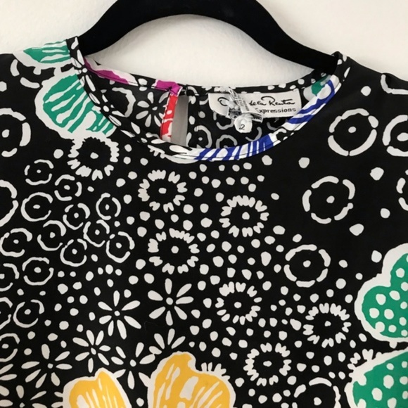 OSCAR DE LA RENTA Floral Crewneck Blouse - Picture 5 of 7